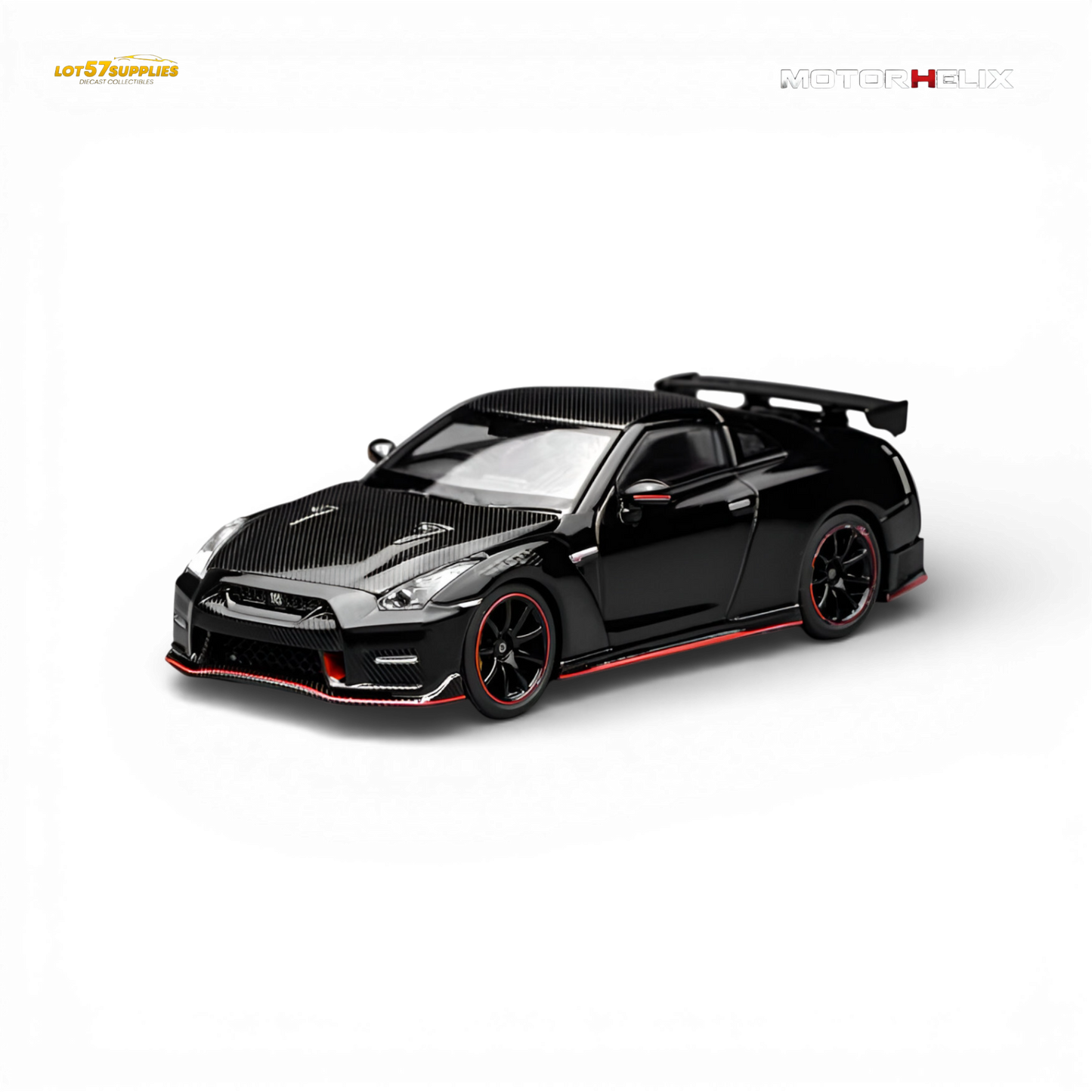 (Pre-Order) MOTORHELIX Nissan GT-R NISMO R35 2022 - Meteor Black 1:64