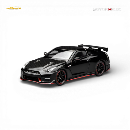 (Pre-Order) MOTORHELIX Nissan GT-R NISMO R35 2022 - Meteor Black 1:64