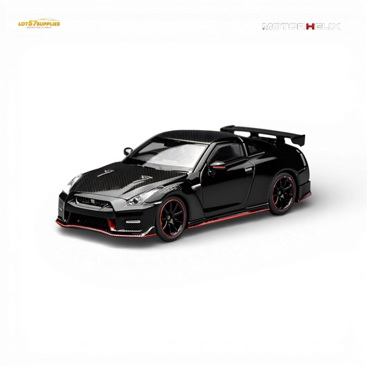 (Pre-Order) MOTORHELIX Nissan GT-R NISMO R35 2022 - Meteor Black 1:64