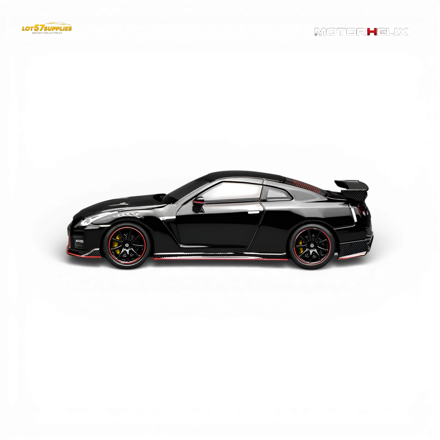 (Pre-Order) MOTORHELIX Nissan GT-R NISMO R35 2022 - Meteor Black 1:64