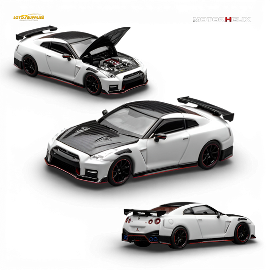 Motorhelix Nissan GT-R NISMO (R35) Special Edition 2022 - Brilliant White Pearl 1:64