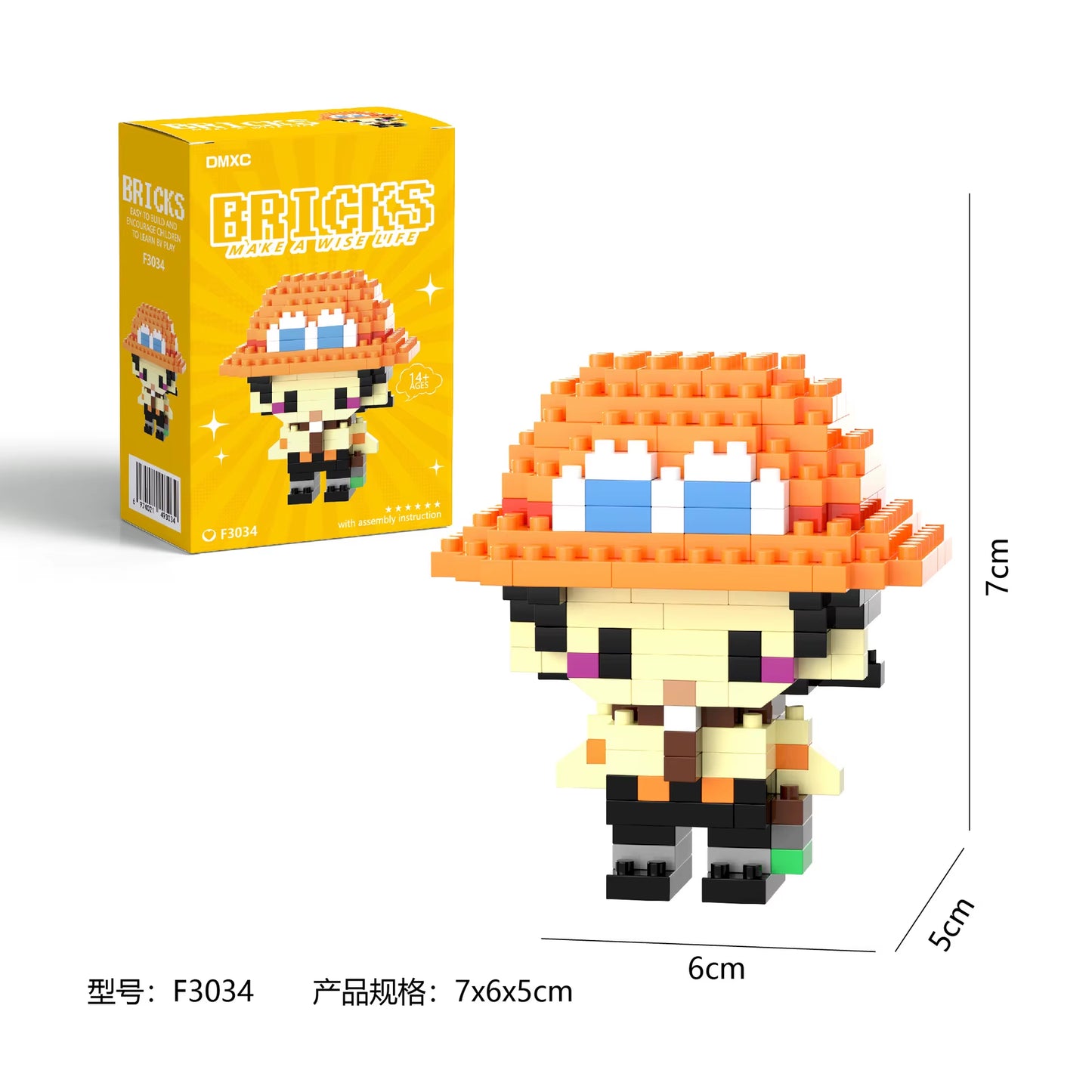 One Piaca Building Blocks Luffy Zoro Building Blocks Anime Action Figures Nami Usopp Toy Kids Toys for Children Birthday Gifts
