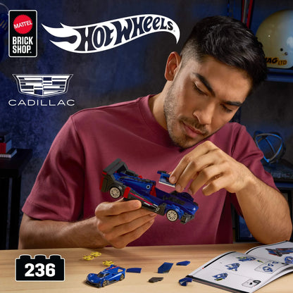 Hot Wheels Cadillac Project GTP Hypercar Building Toy Kit (236 Pieces), for Collectors