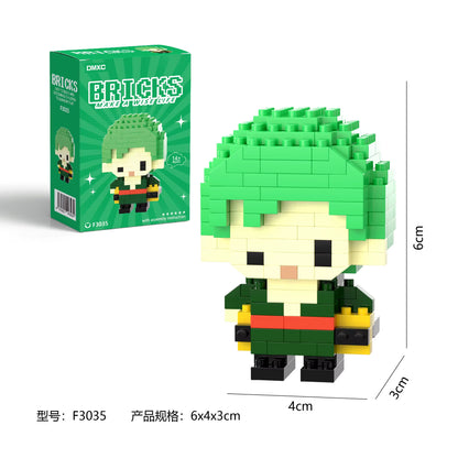 One Piaca Building Blocks Luffy Zoro Building Blocks Anime Action Figures Nami Usopp Toy Kids Toys for Children Birthday Gifts