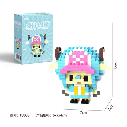 One Piaca Building Blocks Luffy Zoro Building Blocks Anime Action Figures Nami Usopp Toy Kids Toys for Children Birthday Gifts