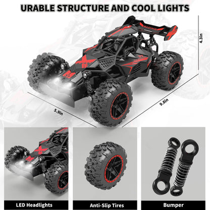 RC Cars Toys for Boys,15Mph High Speed Remote Control Cars with Headlight,Rc Truck off Road for Kid 6-12 Christmas Birthday Gifts