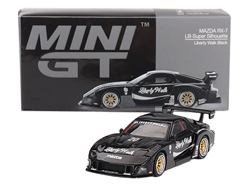 Mini GT Mazda RX-7 LB Super Silhouette #20 Liberty Walk Black 1:64