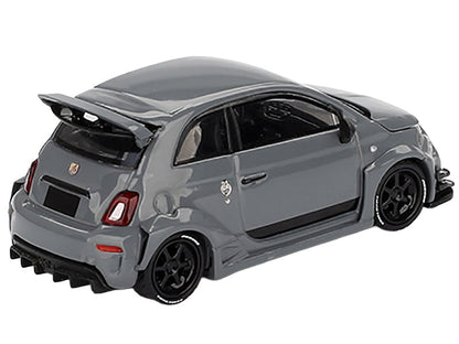 Mini GT ABARTH 595 #49 LB-Works x Abas Works Gray 1:64 Diecast