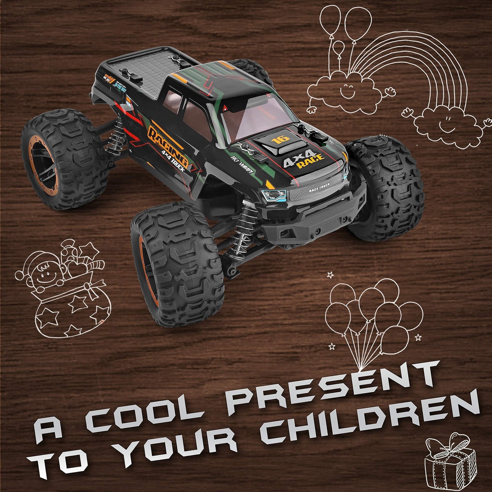 HAIBOXING Remote Control Car 16889, 1:16 Scale 2.4Ghz RC Cars 4X4 off Road Tr...