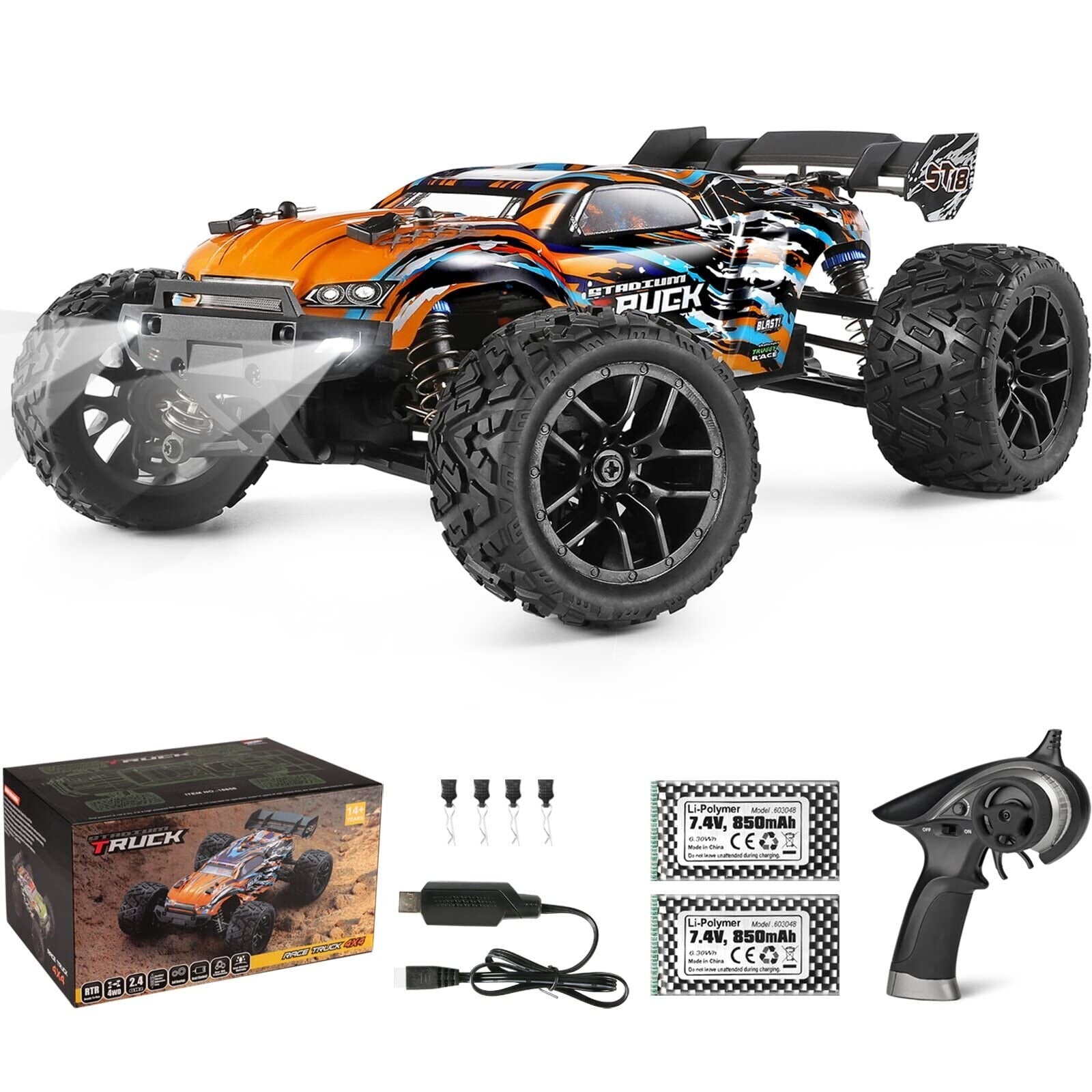 HAIBOXING RC Cars, 1:18 Remote Control Car for Adults, 4Wd High-Speed Hobby R...