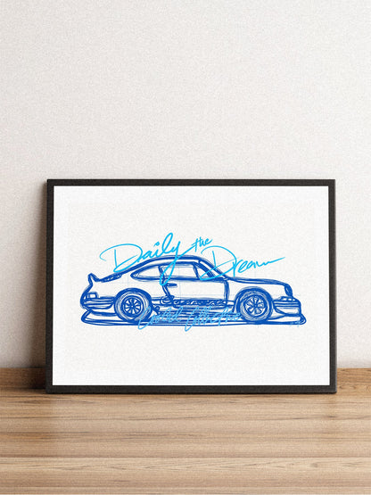 Daily the Dream - '73 RS Line Art Poster
