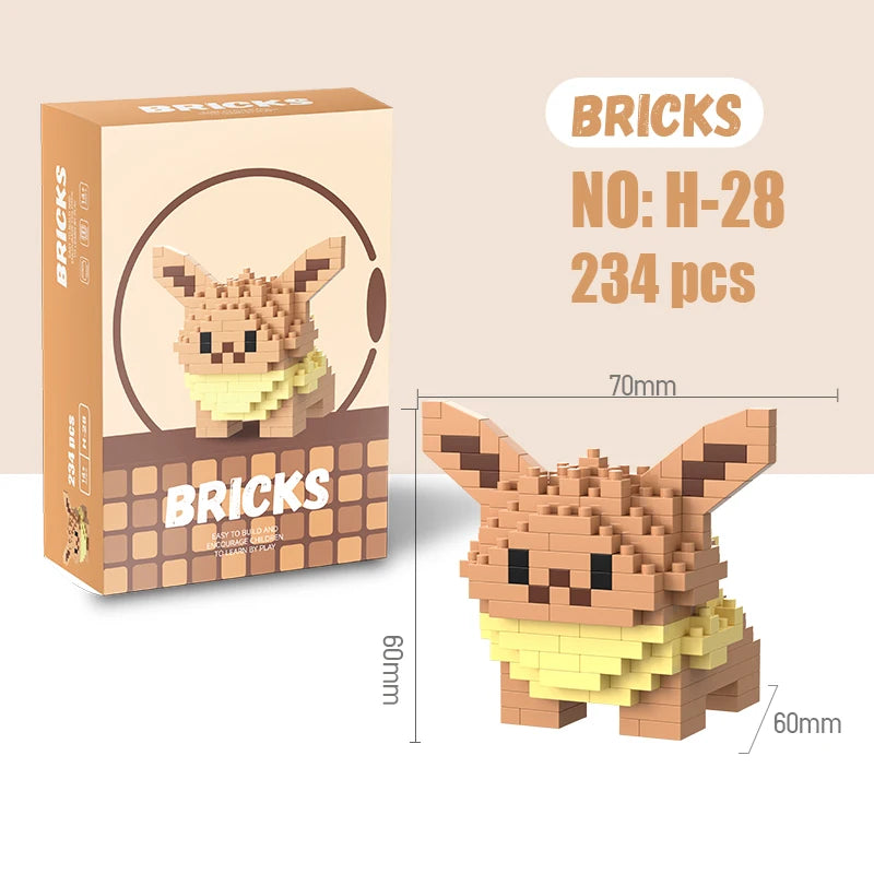Pokemon Building Blocks Pokémon Gengar Action Cartoon Character Pikachu Charizard Model Building Block for Boys Birthday Gifts