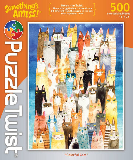 Colorful Cats – 500 Piece Jigsaw Puzzle Collective