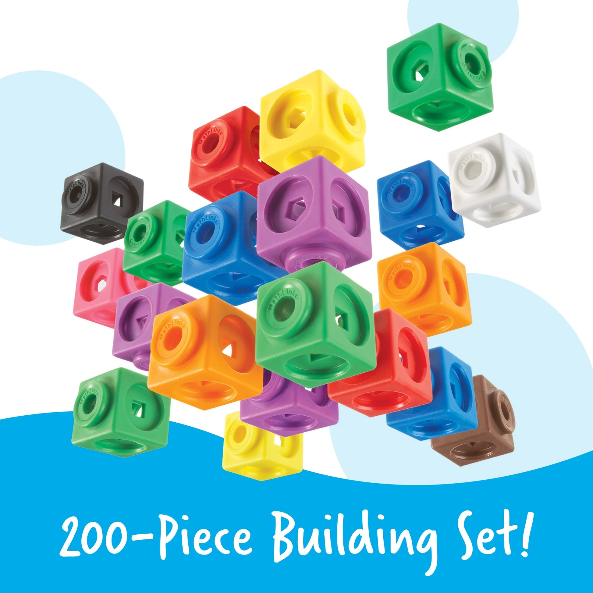Mathlink Cubes Big Builders - Math Manipulatives Kindergarten Games, Ages 5+