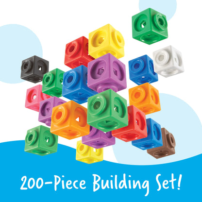 Mathlink Cubes Big Builders - Math Manipulatives Kindergarten Games, Ages 5+
