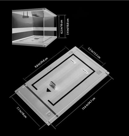 1/18 Scale Model Car Display Case Clear Acrylic Car Garage Display Case LED