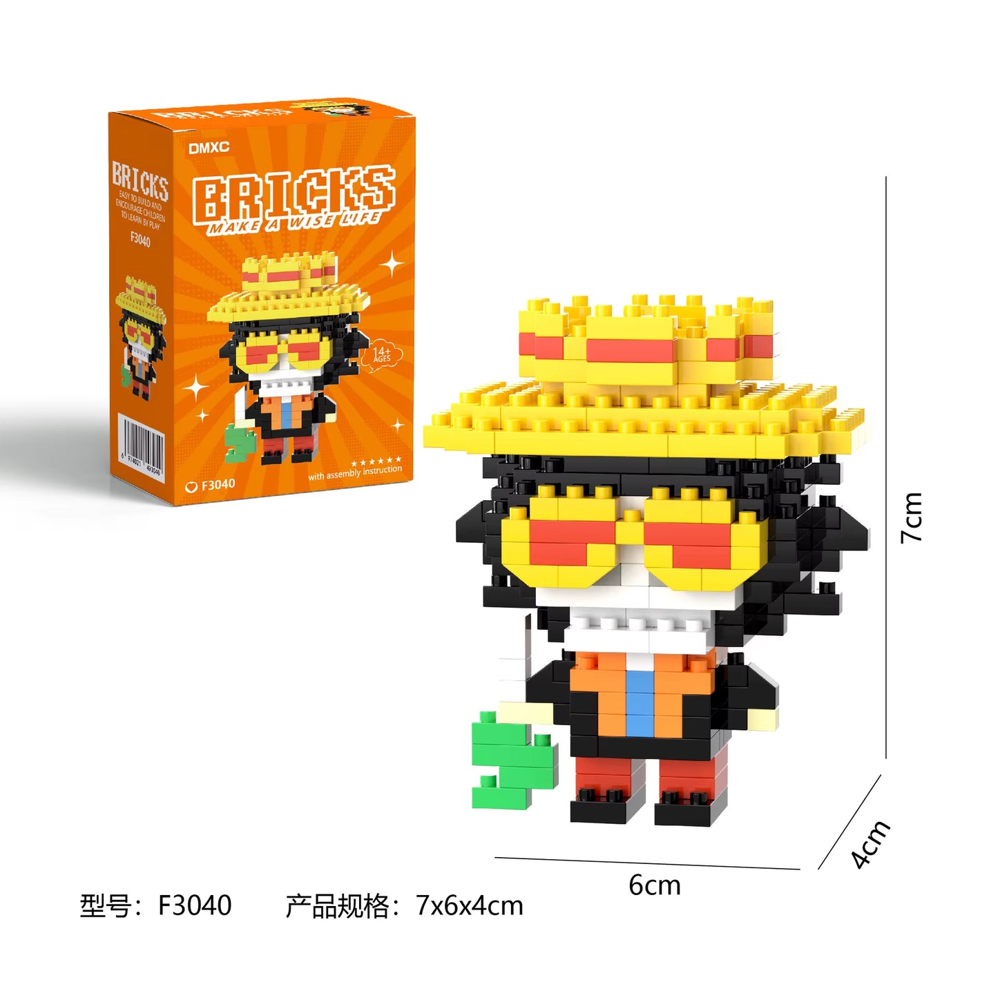 One Piaca Building Blocks Luffy Zoro Building Blocks Anime Action Figures Nami Usopp Toy Kids Toys for Children Birthday Gifts