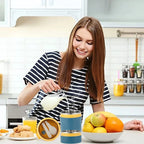 Vacuum Insulated Food Jar for Kids with Foldable Spoon,24 Oz Stainless Steel Thermal Food Container Food Thermos Soup Cup