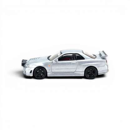 Street Weapon Nissan R34 GT-R Silver Snow Drift 1:64