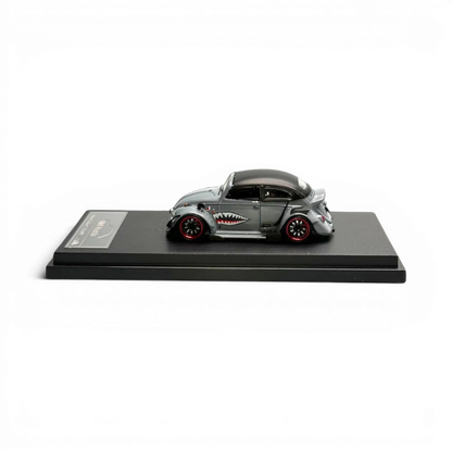 HKM Model VW Beetle Convertible Grey Shark Mouth 1:64