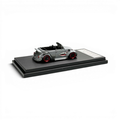 HKM Model VW Beetle Convertible Grey Shark Mouth 1:64
