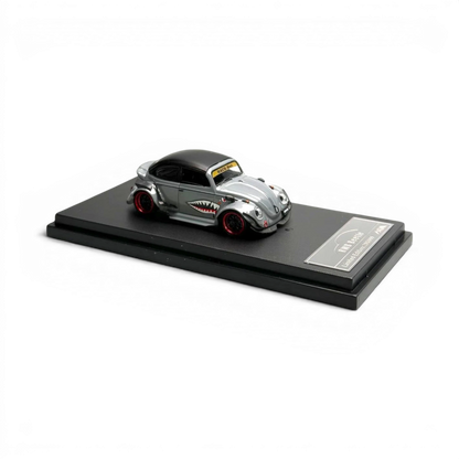HKM Model VW Beetle Convertible Grey Shark Mouth 1:64