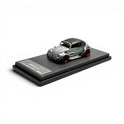 HKM Model VW Beetle Convertible Grey Shark Mouth 1:64
