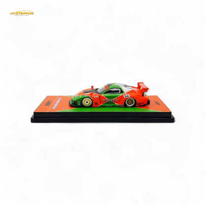 Inno64 Mazda RX-7 LBWK Orange/Green 1:64