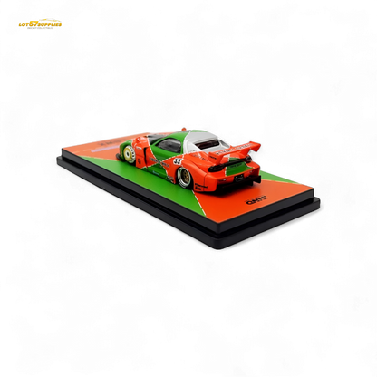 Inno64 Mazda RX-7 LBWK Orange/Green 1:64