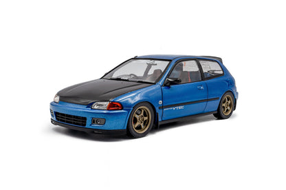 Solido 1991 Honda Civic EG6 SiR II Solido Works Cobalt Blue Pearl w/ Carbon Fiber Hood 1:18
